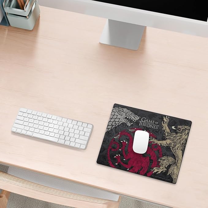 Head Case Designs Officially Licensed HBO Game of Thrones Stark, Targaryen, Lannister Graphic Art 9.84 x 11.81 x 0.12 inches (250 x 300 mm) - S Gaming Office Desk PC Keyboard Mouse Mat Pad