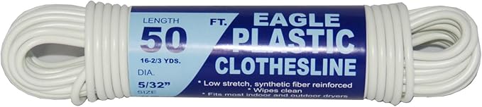 TW Evans Cordage 775-050-03 Clothesline, 5/32 in Dia x 50 ft L
