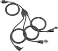DEWENWILS Outdoor Extension Cord 1 to 3 Splitter, Total 12FT, 13A 125V 1625W 16/3C SJTW Extension Cord Outdoor, Heavy Duty Extension Cord for Holiday Decorations, Outdoor String Light, ETL
