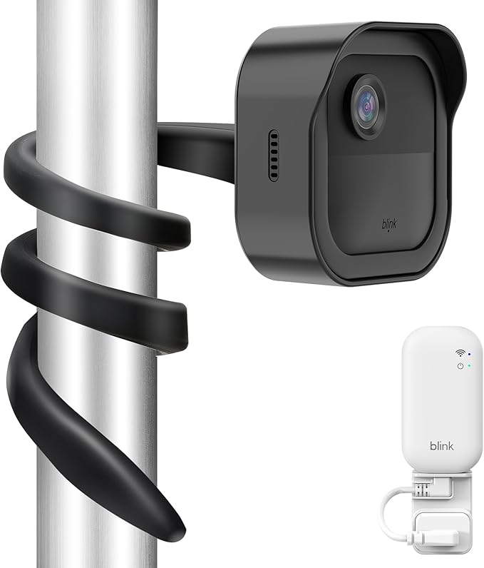 All-New Flexible Twist Mount for Blink Outdoor 4 /3rd Gen/Outdoor 2K+ Camera, with Weatherproof Protective Housing and Blink Sync Module Outlet Wall Mount (Black)