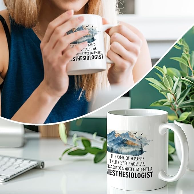 RZHV A Talented Anesthesiologist 11 Oz Novelty Mug, Funny Coffee Mug for Anesthesiology, Thank You Inspirational Gifts for Anesthesiologist Assistant, Grad Gifts for Anesthesiologist Student