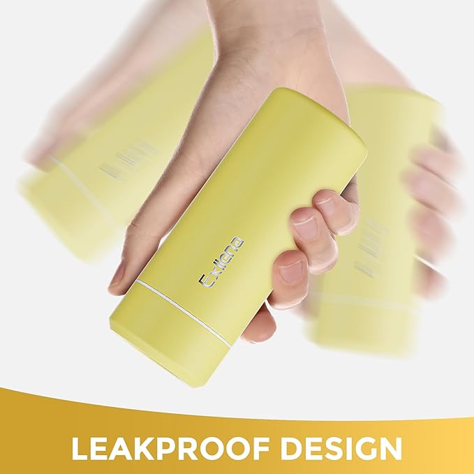 【Upgraded】Exllena Small Insulated Water Bottle 8 oz/250ml– Mini Insulated Water Bottle for Hot & Cold Drinks, Perfect Small Flask for Travel, Purse...(Yellow)