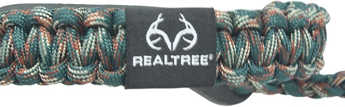 Realtree® Paracord Archery Bow Wrist Sling - 100% Full Grain Leather 550 Paracord