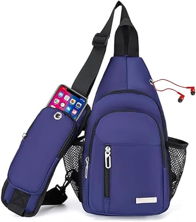 JENAGREEN Waterproof Sling Backpack Crossbody Sling Bag, Cross Bag Adjustable Travel Hiking Essentials Casual Daypack Multipurpose Chest Bag Purse for Women Men