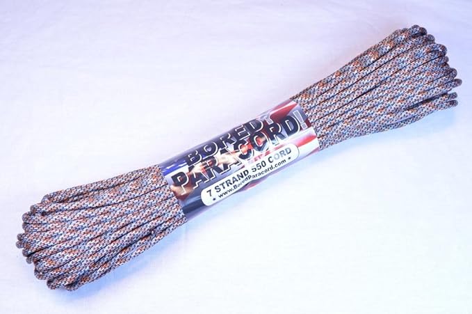 BORED? PARACORD! 550 lb Paracord – Ideal for Crafting, DIY Projects, Camping, Military & Active Outdoors – 300+ Colors – Tactical Parachute Cord Type III – Strong - Spy 50 Feet