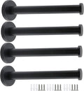 Wall Hooks Heavy Duty Coat Hooks Stainless Steel Clothes Hanger for Hanging Bathroom Towels Handbag Black 6-inch Length with 16mm Shank Dia - Pack of 4