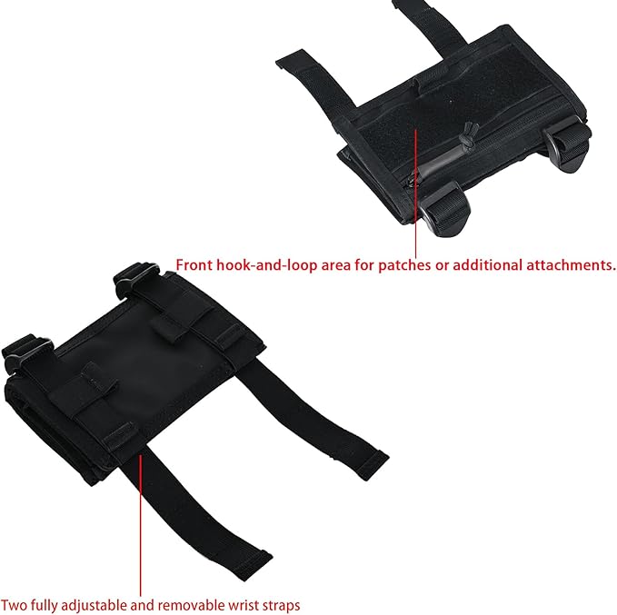 Tactical Arm Sleeve Map Pouch Case Documets Holder Wrist Case Wrist Map Holder QB Wristband Map Case Military Arm PouchTactical USA Flag Patch