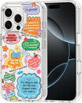 MOSNOVO for iPhone 16 Pro Case, Shockproof Military-Grade Protection 6.6ft Drop Tested, Clear Phone Case for iPhone 16 Pro, Self Love Club Design