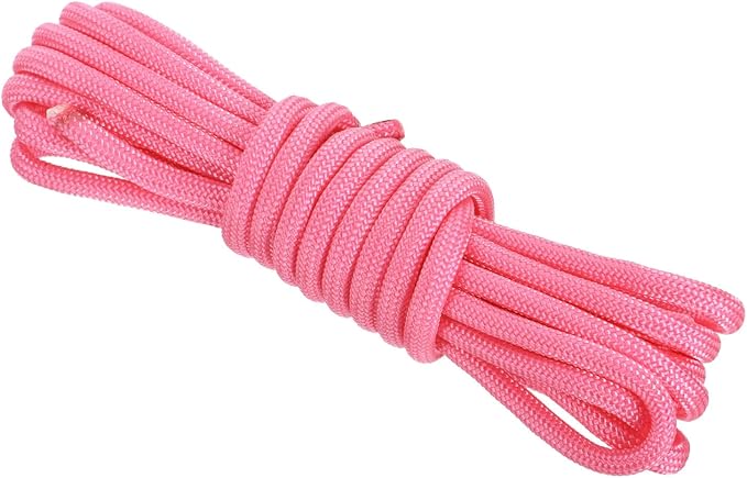 550 Paracord Rope 10ft, 4mm Thin Paracord Nylon Cord 7-Strand Core [for Tent Camping Outdoor Gear] - Fluorescent Pink