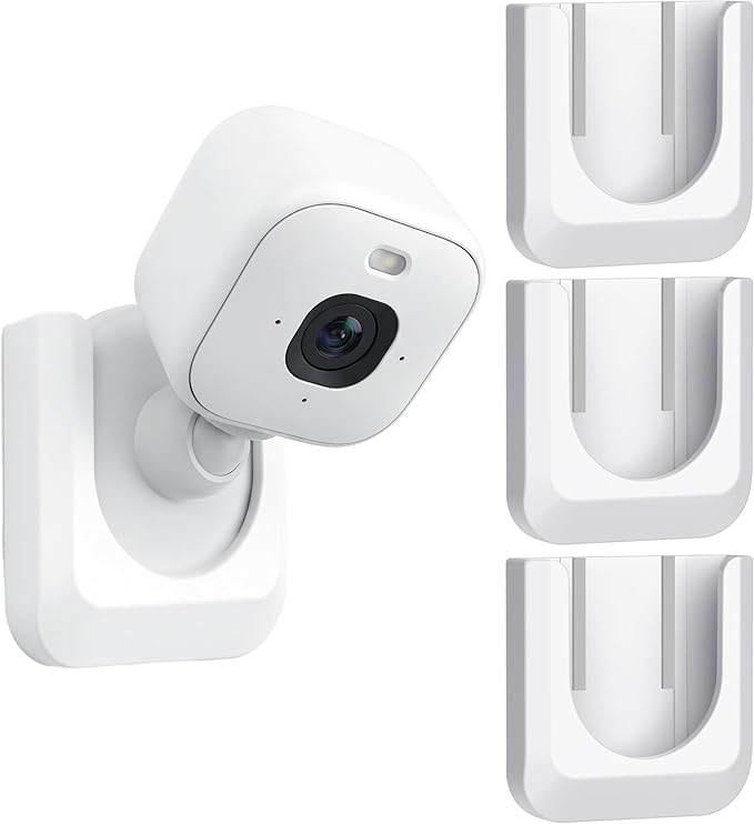 Blink Mini 2K+ No Drill Wall Mount Bracket for Blink Mini 2K+ Indoor Camera,No Screw Adhesive Camera Mount for Indoor Outdoor Camera 3Pack (Camera Not Included) White