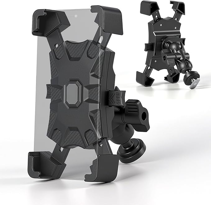 Kayak Phone Holder Mount Quick Install Auto Lock, 360°Adjustable Kayak Phone Holder Compatible with 4.7-7 Inch Phones Kayak Rail Accessories