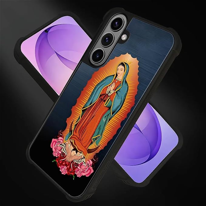 for Samsung Galaxy S26 Case,Graphic Design for Girl Boy Soft Silicone Hard Acrylic Shock Protection Designed for Samsung Galaxy S26 Red Virgen Guadalupe Pattern