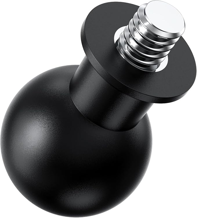 20mm Ball Mount to 1/4"-20 Thread Adapter – TPU Anti-Slip Base for Firm and Stable Installation on Camera Rigs, Tripods, and Brackets