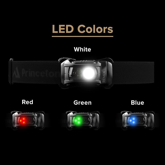 Princeton Tec Remix LED Headlamp (Black, 450 Lumens White and RGB)