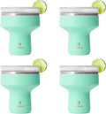 REDUCE Saltini 16oz Cocktail Tumbler - Insulated Margarita Tumbler with Lid - Keeps Drinks Cold for 10 Hours-360 Sippable Martini Glass Alternative-Shatterproof Perfect for Parties- Saltwater - 4 Pack