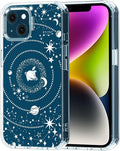MOSNOVO for iPhone 13/14 Case | Military Grade 6.6ft Drop Tested | Clear with Galaxy Design
