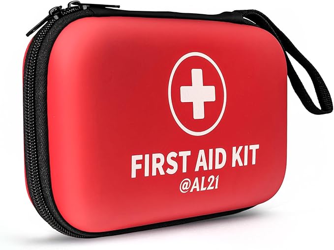 @AL21 All-Purpose First Aid Kit 184 Pieces, Emergency Kit for Home, Travel, Car, Business, Worksite and Office, Portable Emergency Supplies for Minor Cuts, Scraps, Sprains & Burns