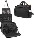 SCAVATA Patrol Bag Law Enforcement, Police Gear Car Front Seat Vehicle Organizer Bags with MOLLE System (Black)