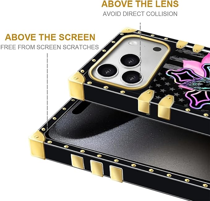 for iPhone 17 Pro Max Case Luxury Golden Decoration for Girl Women Soft TPU Shockproof Protective Hard PC Back for iPhone 17 Pro Max Crazy Pattern Praying Cross Hands