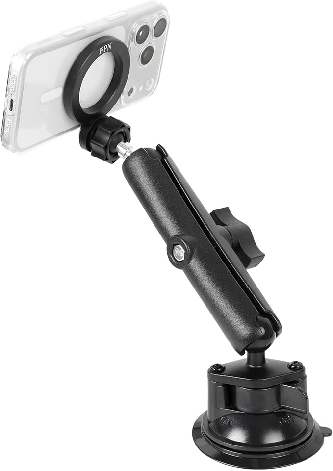 1" to 17mm (0.67") Ball Adapter with 5.9" Long Double Socket Arm, Compatible with RAM B Size Mounts, Fits Garmin GPS Mount and 17mm Swivel Ball Mounting Phone Holder