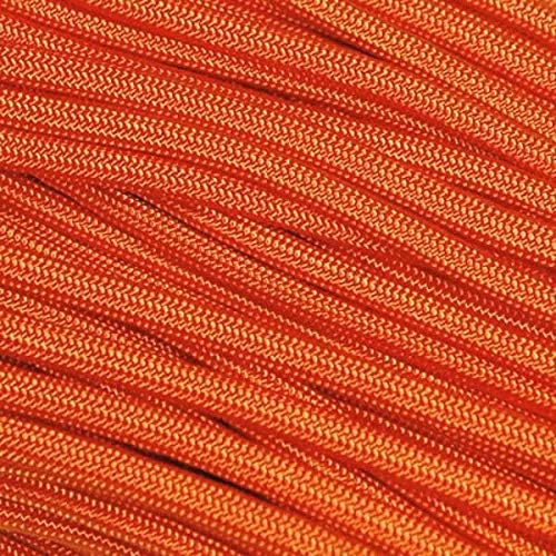 The Paracord Store | Type III 550 Paracord - 100 FT Hank, International Orange | Heavy Duty 7 Strand Tactical Paracord - USA Made Nylon Outdoor Parachute Cord for Camping, Fishing - Survival Cord