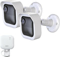 Blink Outdoor 4th Gen Camera Mount, 2Pack Weatherproof Housing and 360 Degrees Adjustable Bracket with Sync Module Mount for Blink Outdoor Camera System (White, Cameras not Included)