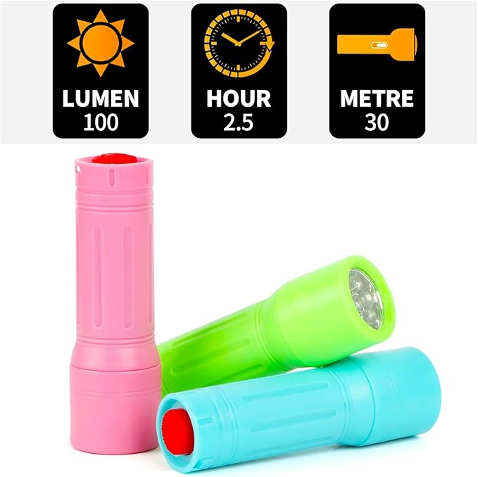 100 Pack Mini Flashlights Bulk, Small Multicolor Flashlights Bulk with Lanyard, 300 AAA Batteries Included for Hurricane Supplies Camping Essentials Emergency Christmas Party Favors Halloween Gifts