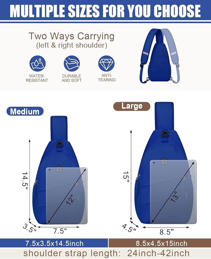 Pritent Crossbody Bags for Women Men Trendy Sling Bag Backpack Casual Chest Bag with Convertible Shoulder Strap