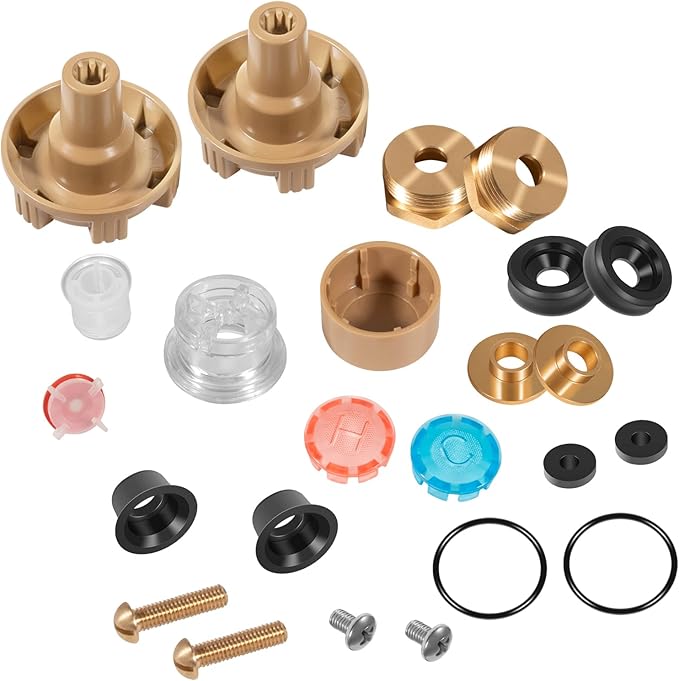 RK-22PRV Repair Kit Metal Handle Replacement for Woodford Model 22 and V22 Outdoor Wall Faucets, Round Handle w/RK-22VB Vent Float Kit (24Pcs)
