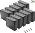 LeMotech Project Box 10 Pieces ABS Plastic Electrical Project Case Small Junction Box for Electronics Black 3.5 x 2.8 x 1.1 inch (90 x 70 x 28 mm)