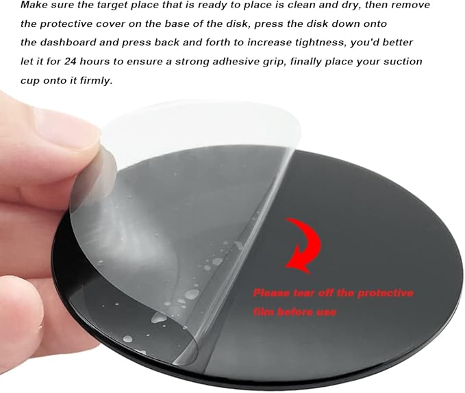 4 Pack 95mm Black Adhesive Dashboard Pad Mounting Disk, Mounting Disk for Suction Cup, Dash Mount Pad, 3.74 Inch Universal Suction Cup Adhesive Disc for GPS, Smartphones, Car Cameras