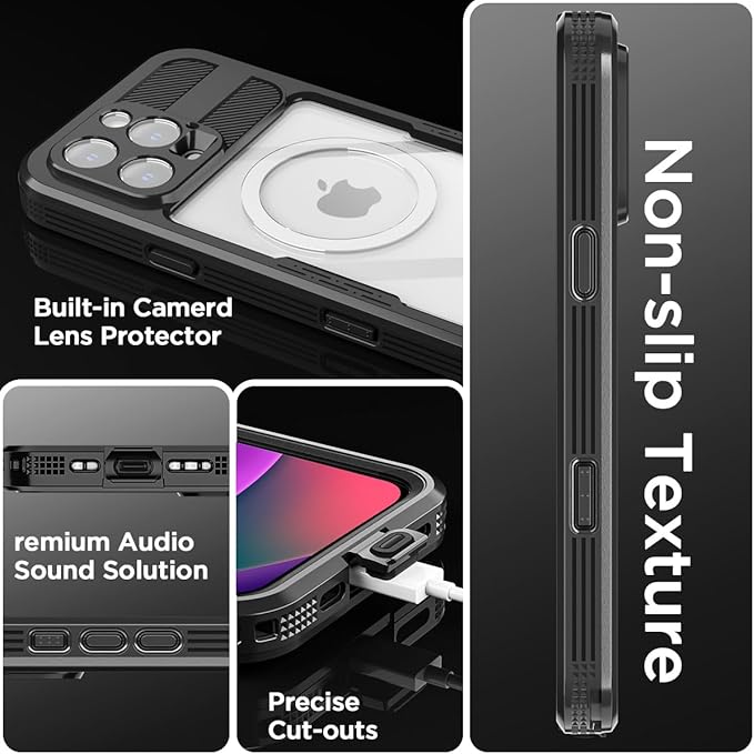 AICase Waterproof Case for iPhone 16 Pro Max(6.9") with MagSafe Support Snowproof,Dustproof/Shockproof,IP68 Certified 360 Full Body Protection Fully Sealed Underwater Cover for iPhone 16 Pro Max_1