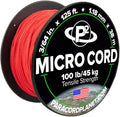 Paracord Planet Micro Paracord – Thin Braided Cord for Crafting, Fishing, and DIY Projects in 125 ft Spools – Scarlet Red