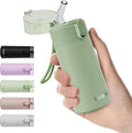 5oz Small Water Bottles with Straw, Mini Water Bottle with One-Hand Open Design, Leak-Proof Locking Lid for Hot&Cold Drinks, Small Travel Water Bottle - 100% Leakproof for School, Travel...(Mint)