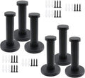 Wall Hooks Heavy Duty Coat Hooks Stainless Steel Clothes Hanger for Hanging Bathroom Towels Handbag Black 2.8-inch Length with 16mm Shank Dia - Pack of 6
