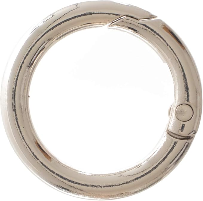 Paracord Planet Spring Gate O Rings – Available in 3/4 Inch and 1 Inch Sizes – Silver, Bronze, and Gold Color Options (2 Pack, 3/4 Inch, Silver)