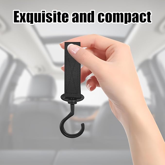 Car Headrest Hook, 4PCS 360° Rotation Vehicle Seat Back Hanger for Handbag Purse Clothes, Multipurpose Automotive Storage Organizer Accessories, Universal for SUV, Truck, RV
