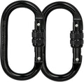 Heavy Duty Locking Climbing Carabiner Clip CE Rated 25 kN 5600 LB Rugged Terrain Approved Industrial Strength Twist Lock Carabiners Clips for Rigging, Ropes, Hammocks, Camping