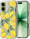 MOSNOVO for iPhone 17 Case | Military Grade 6.6ft Drop Tested | Camera Control | Clear with Lemon Design