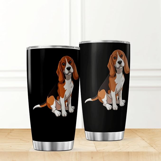CUBICER Cartoon Beagle Dog Design 20 Oz Stainless Steel Tumbler For Lovers And Pet Owners Travel Mug Outdoor Insulated Bottle Tea Drink Coffee Heat Iced Hot Cool