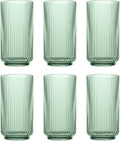 Abode Homewares Mesa 22 oz Durable Acrylic Jumbo Drinking Glasses, Shatter-Resistant and Dishwasher-Safe Indoor/Outdoor Drinkware for Water, Iced Tea, Juice, and Cocktails - Sage Green - Set of 6