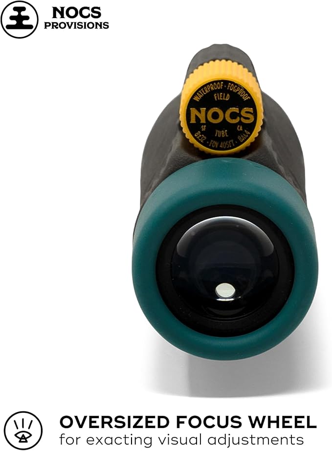 Nocs Provisions Field Tube 8x32 Waterproof Monocular, 8X Magnification Telescope, Bak4 Prism, Wide Field of View for Bird Watching, Backpacking & Wildlife Viewing - Desolation Black