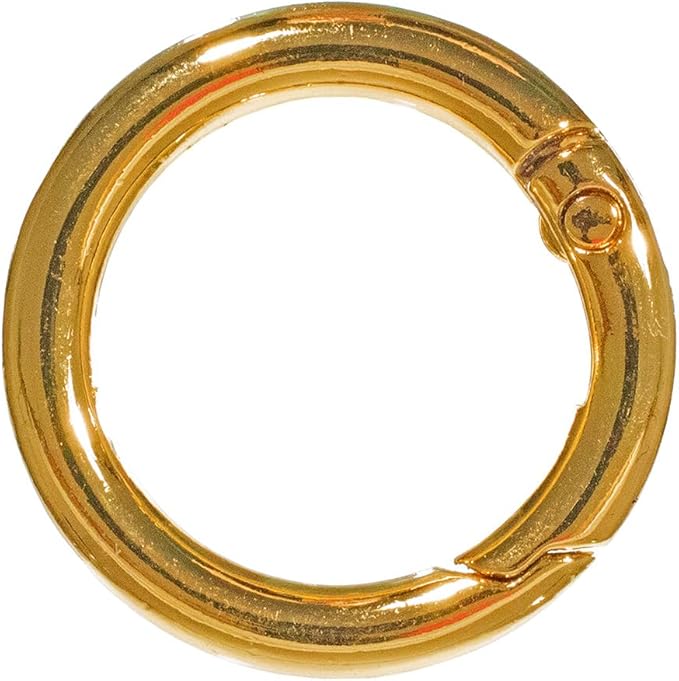 Paracord Planet Spring Gate O Rings – Available in 5/8 Inch, 3/4 Inch and 1 Inch Sizes – Silver, Bronze, and Gold Color Options (2 Pack, 5/8 Inch, Gold)