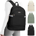 coofay Black Gym Backpack For Women Men Travel Backpack With Shoe Compartment Waterproof Sports Bag Gym Bag Dance Backpacks For Dancers