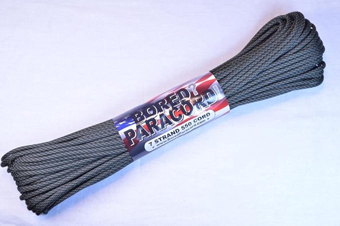 BORED? PARACORD! 550 lb Paracord – Ideal for Crafting, DIY Projects, Camping, Military & Active Outdoors – 300+ Colors – Tactical Parachute Cord Type III – Strong - Comanche 50 Feet