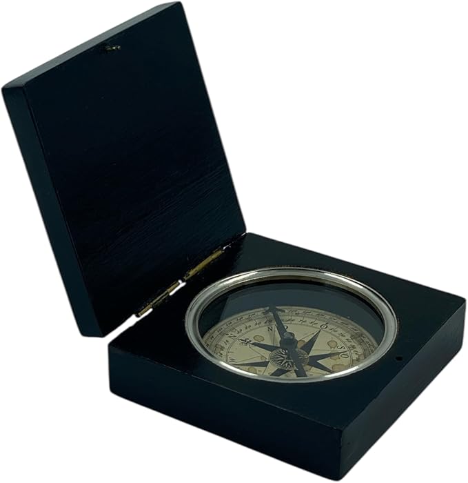 Lewis and Clark Expedition Nautical Compass, Handmade Black Rose Wooden and Brass Compass Authentic Compass,Nautical Gift, Gift for All, Unisex Gift Corporate Gift