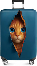 ANNA QUEEN 3D Cat Face Luggage Cover, Cute Peek Cat Suitcase Protector, Stretchable Washable Cover for 28-30 Inch Luggage