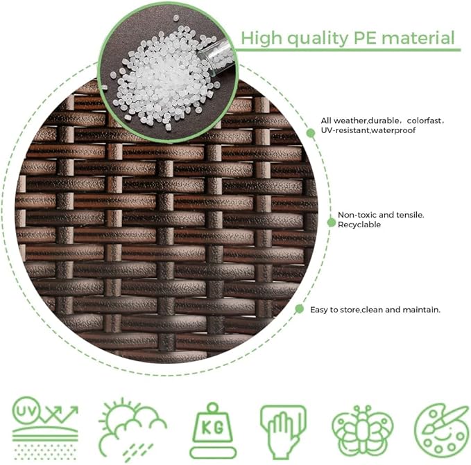 120 Ft Wicker Repair Kit, Plastic Wicker Repair Supplies, Mixed Dark Brown, Synthetic Rattan Replacement Material for Patio Wicker Furniture Sofa Chair Repair