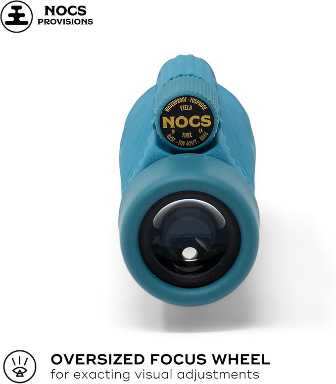 Nocs Provisions Field Tube 8x32 Waterproof Monocular, 8X Magnification Telescope, Bak4 Prism, Wide Field of View for Bird Watching, Backpacking & Wildlife Viewing - Corsican Blue