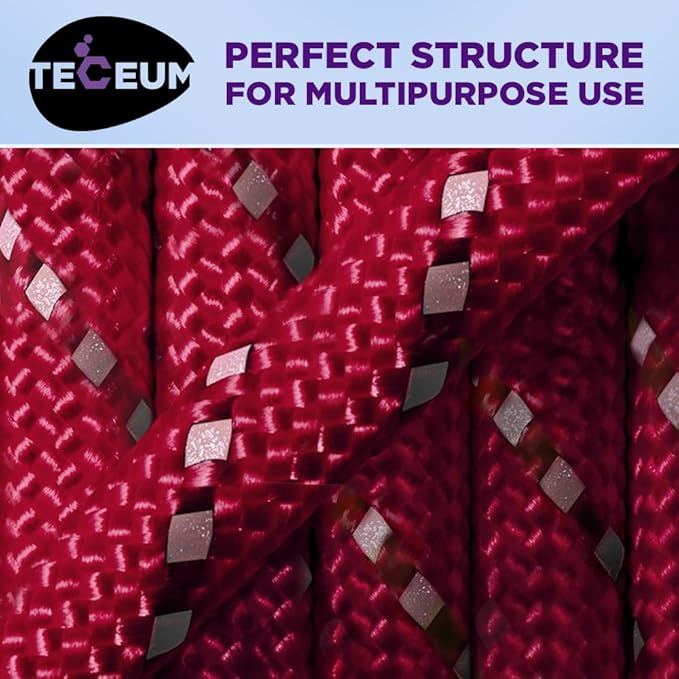 TECEUM 5/32" Paracord Rope 1000 – 1000ft / 200ft / 100ft / 50ft – Tactical Parachute Cord 4mm – 45+ Colors – Nylon String for Survival & Camping Gear – Stripe Cord for Survival – Utility Rope